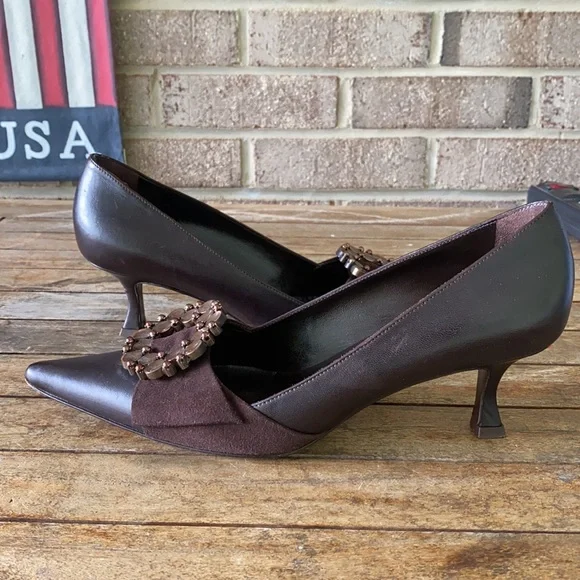 Escada Size 38 Pointy Toe Heel - Picture 6 of 10